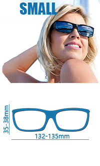 Small尺寸135mm x 38mm太陽眼鏡，覆蓋式外罩式外掛式外置式包覆式全罩式外置前掛式，戶外、運動、偏光、護眼太陽眼鏡